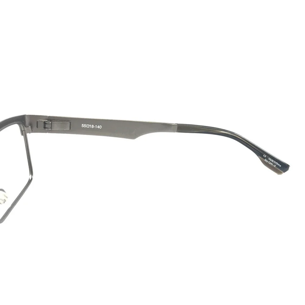 Spy+ Eyeglasses Frames ROCCO SRX00064 Gunmetal Dark Gray Rectangle 55-18-140